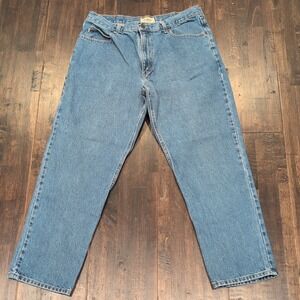 Vintage LL Bean‎ Natural Fit Jeans Mens 33x27 Classic Blue Straight Leg 90s